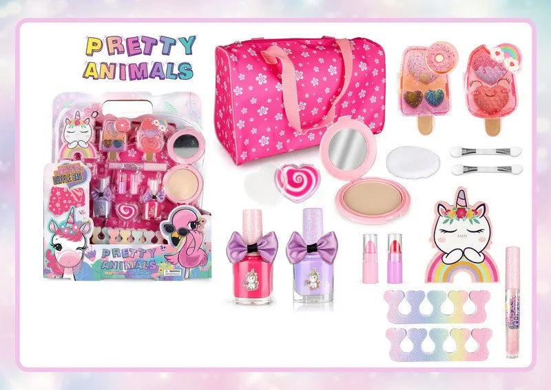 Kids Pretend Play Makeup Set with Nail Polish for Girls, Ages 2-13