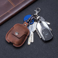 HKM-669843 Leather Earphone Case with Keychain for iPhone Models