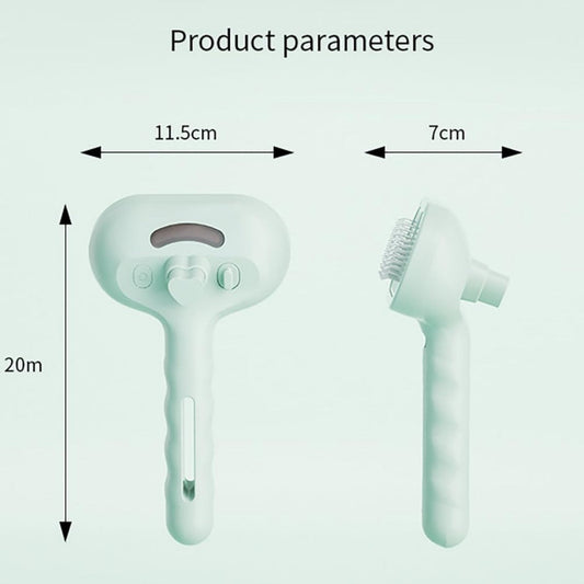 HKM-669907 3-in-1 Self-Cleaning Pet Steam Brush for Horses, Dogs, and Cats with Silicone Bristle Head