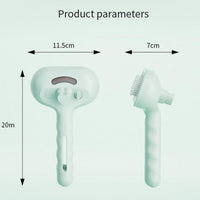 HKM-669907 3-in-1 Self-Cleaning Pet Steam Brush for Horses, Dogs, and Cats with Silicone Bristle Head