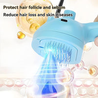 HKM-669907 3-in-1 Self-Cleaning Pet Steam Brush for Horses, Dogs, and Cats with Silicone Bristle Head