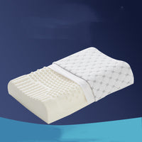 HKM-669971 Natural Latex Pillow with Cotton-Polyester Case, Supportive Design for Spine Alignment and Allergy-Friendly Comfort
