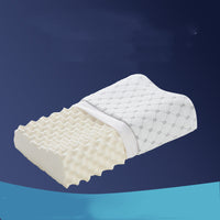 HKM-669971 Natural Latex Pillow with Cotton-Polyester Case, Supportive Design for Spine Alignment and Allergy-Friendly Comfort