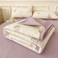 HKM-670291 Quilted Three-Piece Bed Cover Set for Mothers and Children, Polyester Cotton, Various Sizes