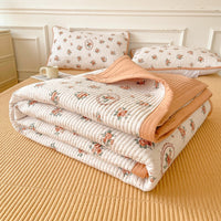HKM-670291 Quilted Three-Piece Bed Cover Set for Mothers and Children, Polyester Cotton, Various Sizes