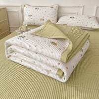 HKM-670291 Quilted Three-Piece Bed Cover Set for Mothers and Children, Polyester Cotton, Various Sizes