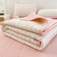 HKM-670291 Quilted Three-Piece Bed Cover Set for Mothers and Children, Polyester Cotton, Various Sizes