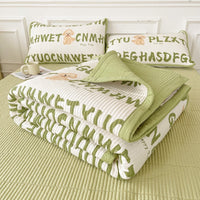 HKM-670291 Quilted Three-Piece Bed Cover Set for Mothers and Children, Polyester Cotton, Various Sizes