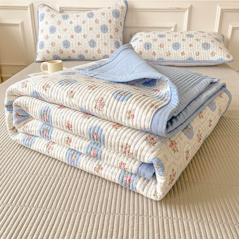 HKM-670291 Quilted Three-Piece Bed Cover Set for Mothers and Children, Polyester Cotton, Various Sizes