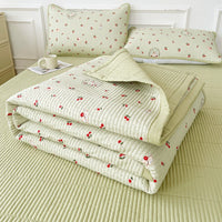 HKM-670291 Quilted Three-Piece Bed Cover Set for Mothers and Children, Polyester Cotton, Various Sizes