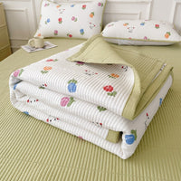 HKM-670291 Quilted Three-Piece Bed Cover Set for Mothers and Children, Polyester Cotton, Various Sizes