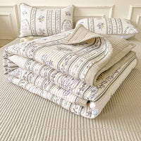 HKM-670291 Quilted Three-Piece Bed Cover Set for Mothers and Children, Polyester Cotton, Various Sizes