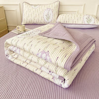 HKM-670291 Quilted Three-Piece Bed Cover Set for Mothers and Children, Polyester Cotton, Various Sizes