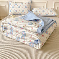 HKM-670291 Quilted Three-Piece Bed Cover Set for Mothers and Children, Polyester Cotton, Various Sizes