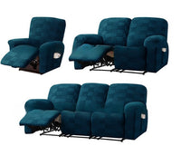 HKM-670355 Elastic Sofa Cover Set with Geometric Pattern - Modern Designs for 1 to 4 Seat Sofas in Various Colors