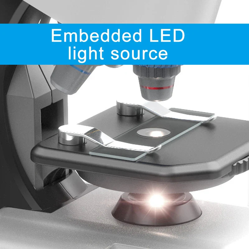 HKM-670547 Portable LED Illuminated Microscope for Kids - Biological Science Lab Set for STEM Learning