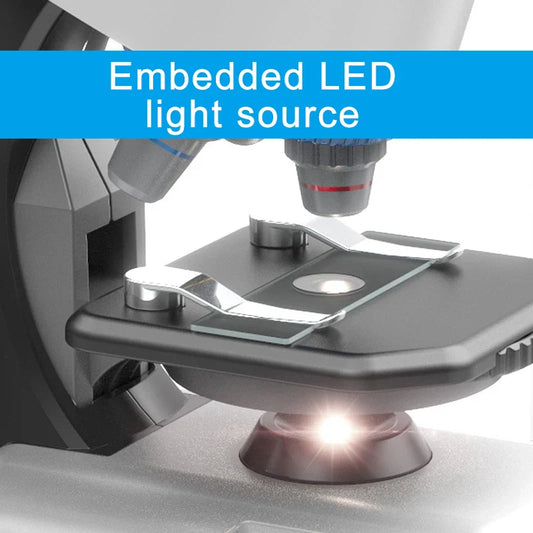 HKM-670547 Portable LED Illuminated Microscope for Kids - Biological Science Lab Set for STEM Learning