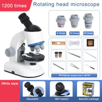 HKM-670547 Portable LED Illuminated Microscope for Kids - Biological Science Lab Set for STEM Learning