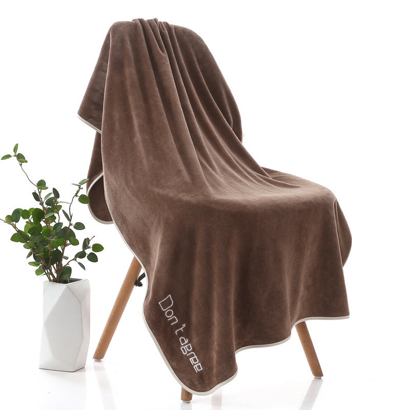 KTX-670547 Thickened Microfiber Daisy Bath Towel - Soft, Absorbent, 70x140cm for All Ages