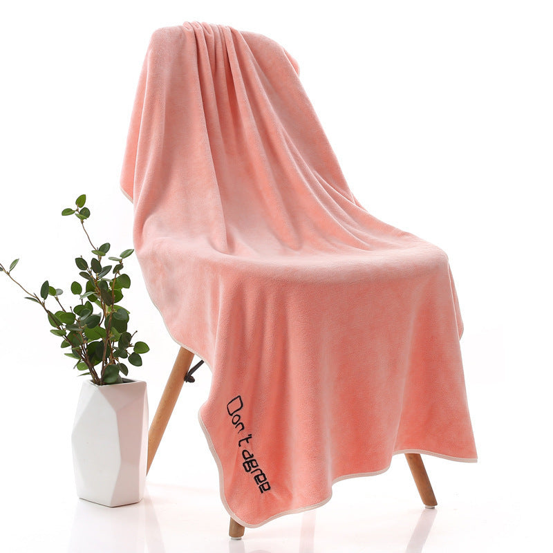 KTX-670547 Thickened Microfiber Daisy Bath Towel - Soft, Absorbent, 70x140cm for All Ages