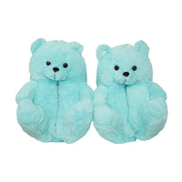HKM-670803 Cute Plush Teddy Bear Slippers - Soft Indoor Shoes with PP Cotton Filling for All Ages