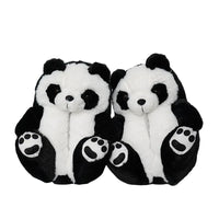 HKM-670803 Cute Plush Teddy Bear Slippers - Soft Indoor Shoes with PP Cotton Filling for All Ages