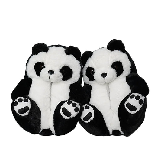 HKM-670803 Cute Plush Teddy Bear Slippers - Soft Indoor Shoes with PP Cotton Filling for All Ages