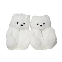 HKM-670803 Cute Plush Teddy Bear Slippers - Soft Indoor Shoes with PP Cotton Filling for All Ages