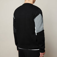 HKM-670803 Men's Thick Round Neck Jacquard Pullover Sweater for Autumn and Winter