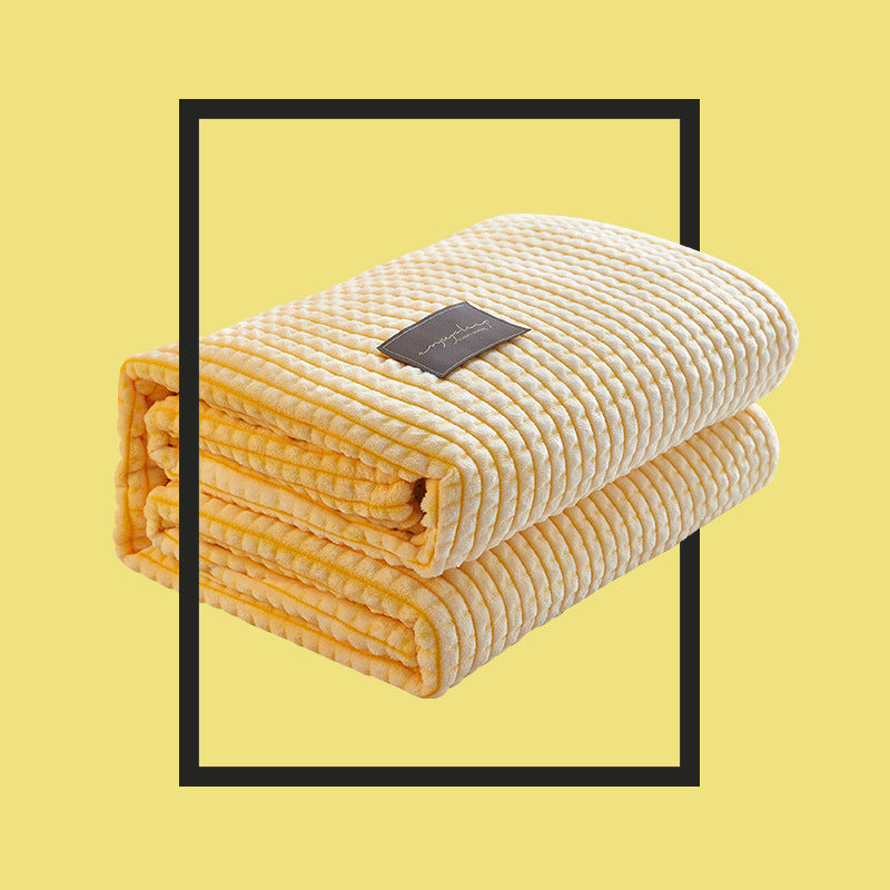 HKM-671123 Solid Color Casual Blanket - Soft Polyester Fiber in Various Sizes and Colors
