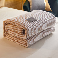 HKM-671123 Solid Color Casual Blanket - Soft Polyester Fiber in Various Sizes and Colors