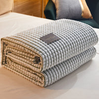 HKM-671123 Solid Color Casual Blanket - Soft Polyester Fiber in Various Sizes and Colors