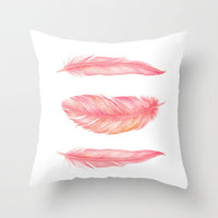 HKM-671187 Peacock Feather Ethnic Style Pillowcase with Polyester and PP Cotton Filling - 45x45cm