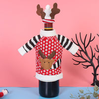 HKM-671251 Christmas Wine Bottle Sweater Set with Hat – Decorative Wine Bag for Holiday Celebrations