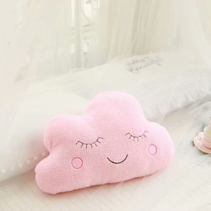 HKM-671251 Sky Series Plush Pillows - Soft Cotton-Filled Cloud, Star, Moon & Raindrop Designs