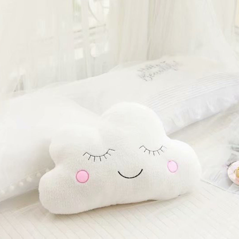HKM-671251 Sky Series Plush Pillows - Soft Cotton-Filled Cloud, Star, Moon & Raindrop Designs