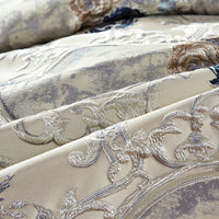 HKM-671443 High-Density Satin Cotton Jet Bedding Set with Embroidery - European and American Style