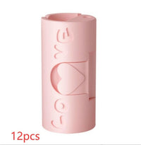 HKM-671443 Needle-Free Quilt Cover Clips Set - 12 Modern ABS Fasteners in Pink & Blue