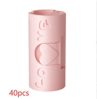 HKM-671443 Needle-Free Quilt Cover Clips Set - 12 Modern ABS Fasteners in Pink & Blue