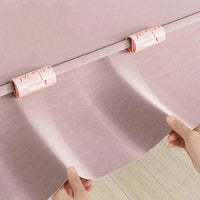 HKM-671443 Needle-Free Quilt Cover Clips Set - 12 Modern ABS Fasteners in Pink & Blue