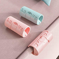 HKM-671443 Needle-Free Quilt Cover Clips Set - 12 Modern ABS Fasteners in Pink & Blue