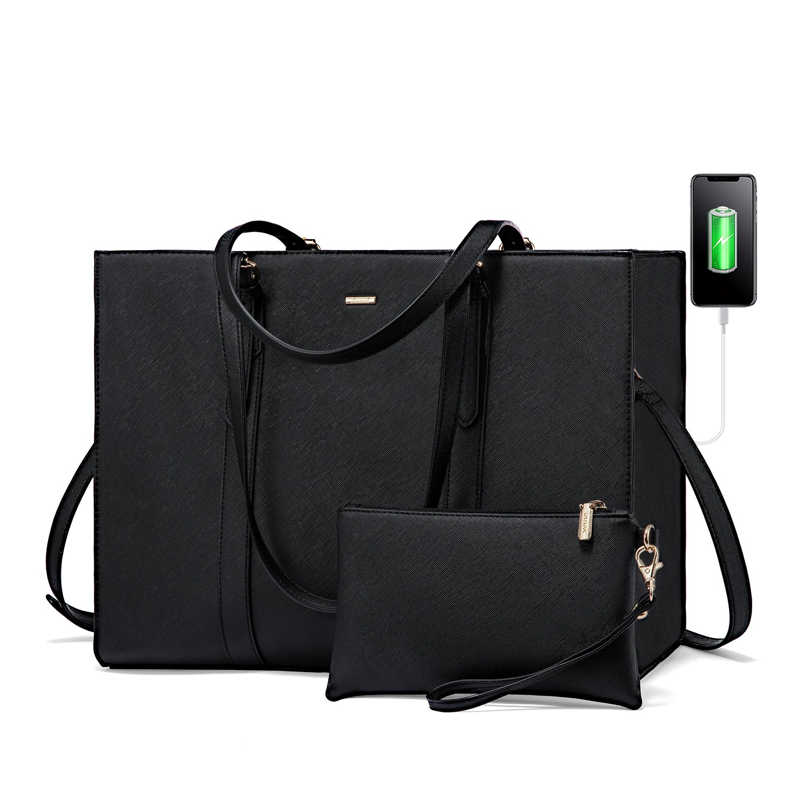 KTX-671507 Custom Fashion Computer Tote Bag for 15.6 Inch Laptops, Large Capacity Business Shoulder Handbag for Women