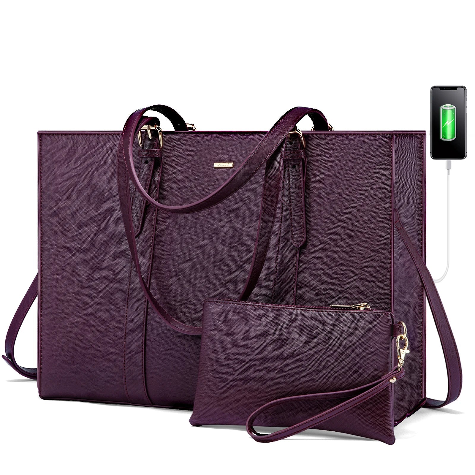 KTX-671507 Custom Fashion Computer Tote Bag for 15.6 Inch Laptops, Large Capacity Business Shoulder Handbag for Women