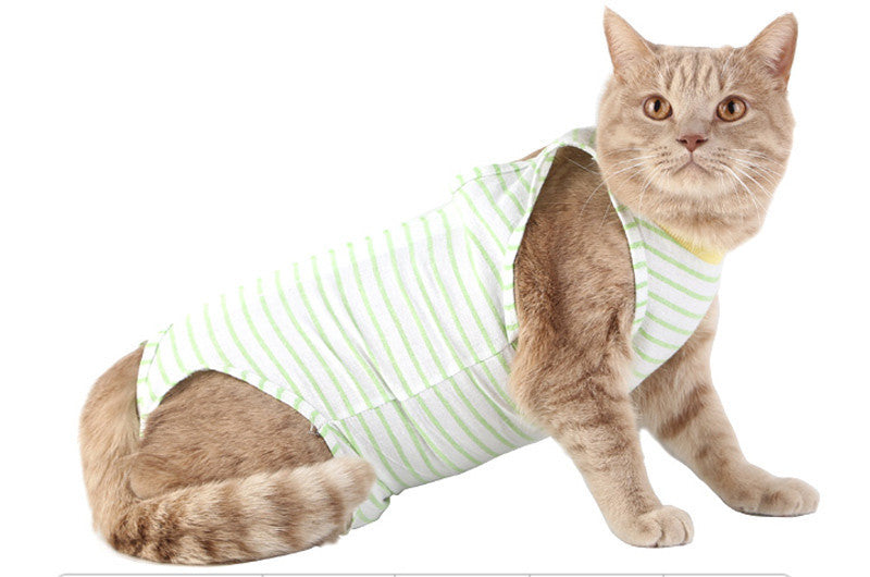 HKM-671571 Post-Surgery Cat Surgical Gown - Lightweight and Breathable Protection Against Licking and Biting