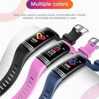 HKM-671635 Smart Body Temperature Bracelet with Step Counter and Health Monitoring Features - 1.14 Inch Touch Screen