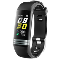 HKM-671635 Smart Body Temperature Bracelet with Step Counter and Health Monitoring Features - 1.14 Inch Touch Screen