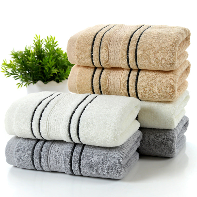 HKM-671699 Pure Cotton Bath Towels Set - Soft and Skin-Friendly, Multi-Color Options Available
