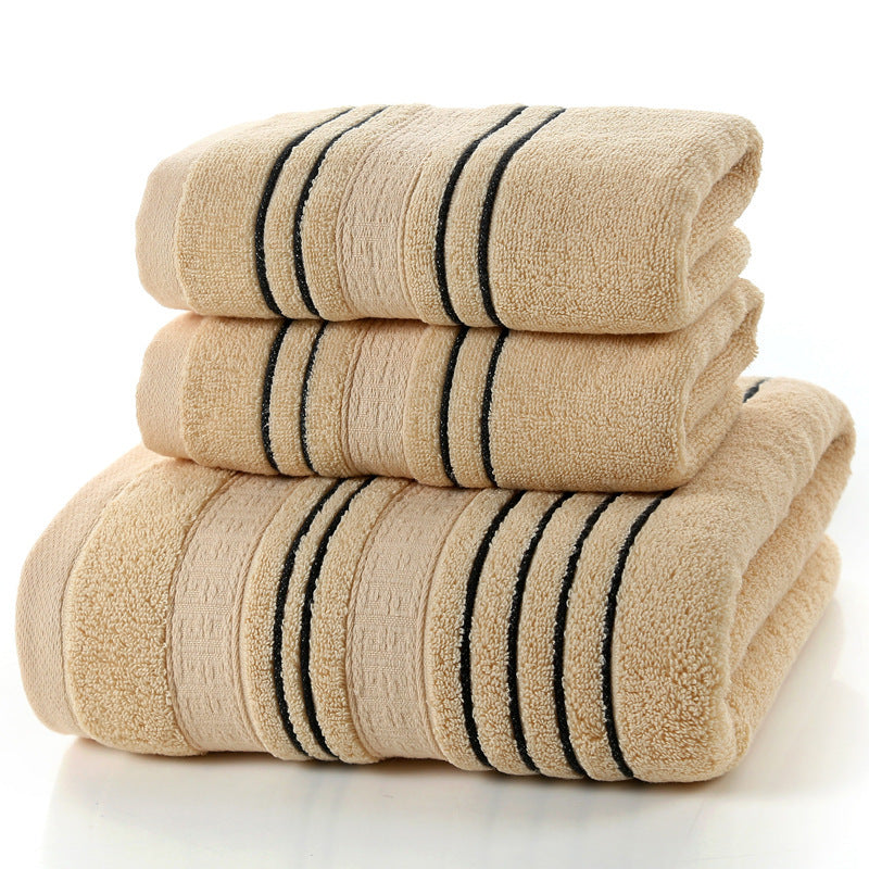 HKM-671699 Pure Cotton Bath Towels Set - Soft and Skin-Friendly, Multi-Color Options Available