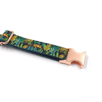 HKM-671827 Adjustable Green Cloth Dog Collar in Multiple Sizes
