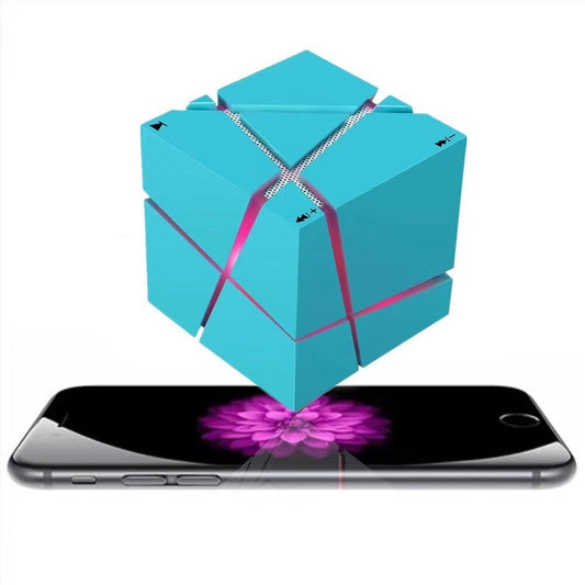 HKM-671827 Bluetooth Wireless Hi-Fi Cube Speaker with Built-In Battery, Radio, and TF Card Support